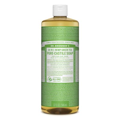 Dr. Bronner's Pure-Castile Soap Liquid Green Tea 946